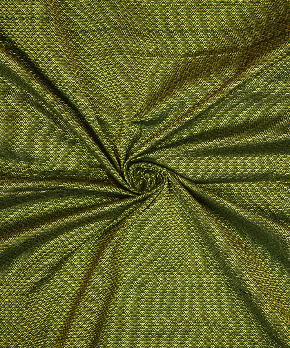 3m Green handwoven cotton art silk khana kurta material