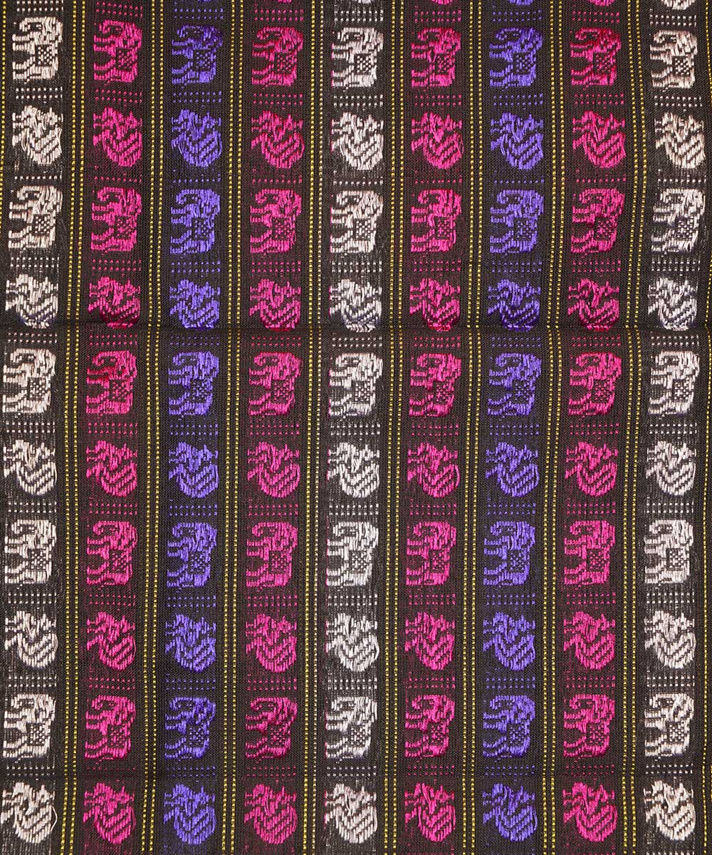 3m Multicolor handwoven cotton art silk khana kurta material