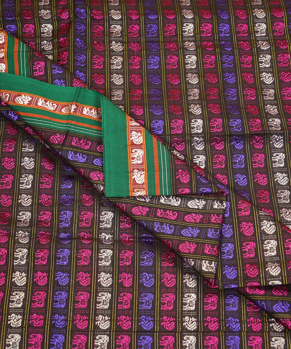 3m Multicolor handwoven cotton art silk khana kurta material