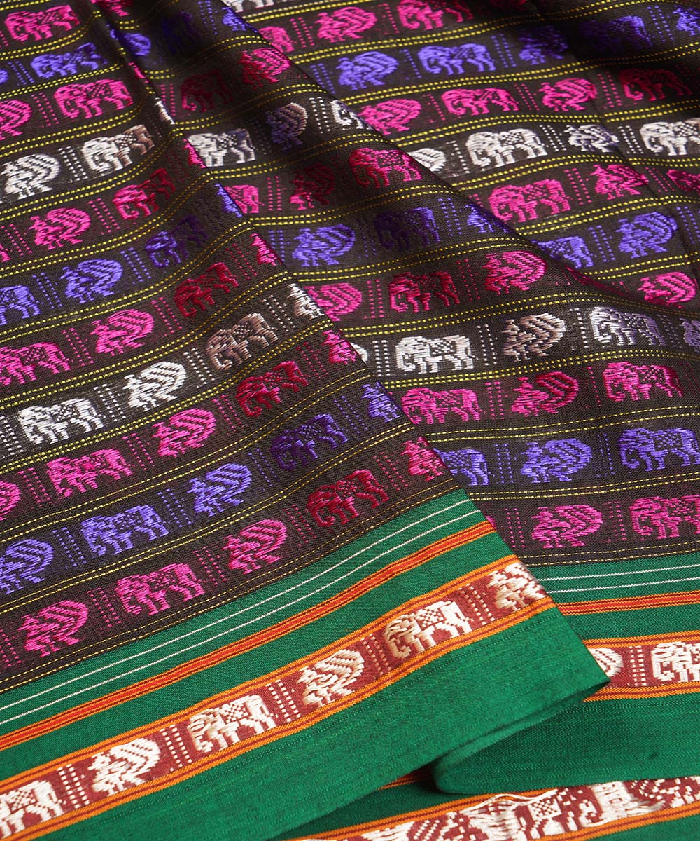 3m Multicolor handwoven cotton art silk khana kurta material