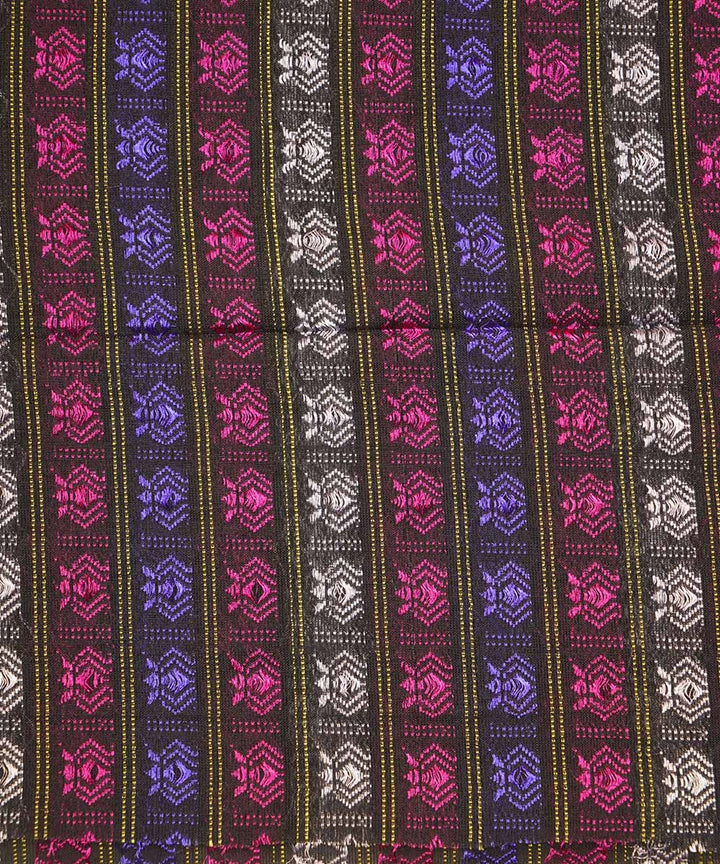 3m Multi color handwoven cotton art silk khana kurta material