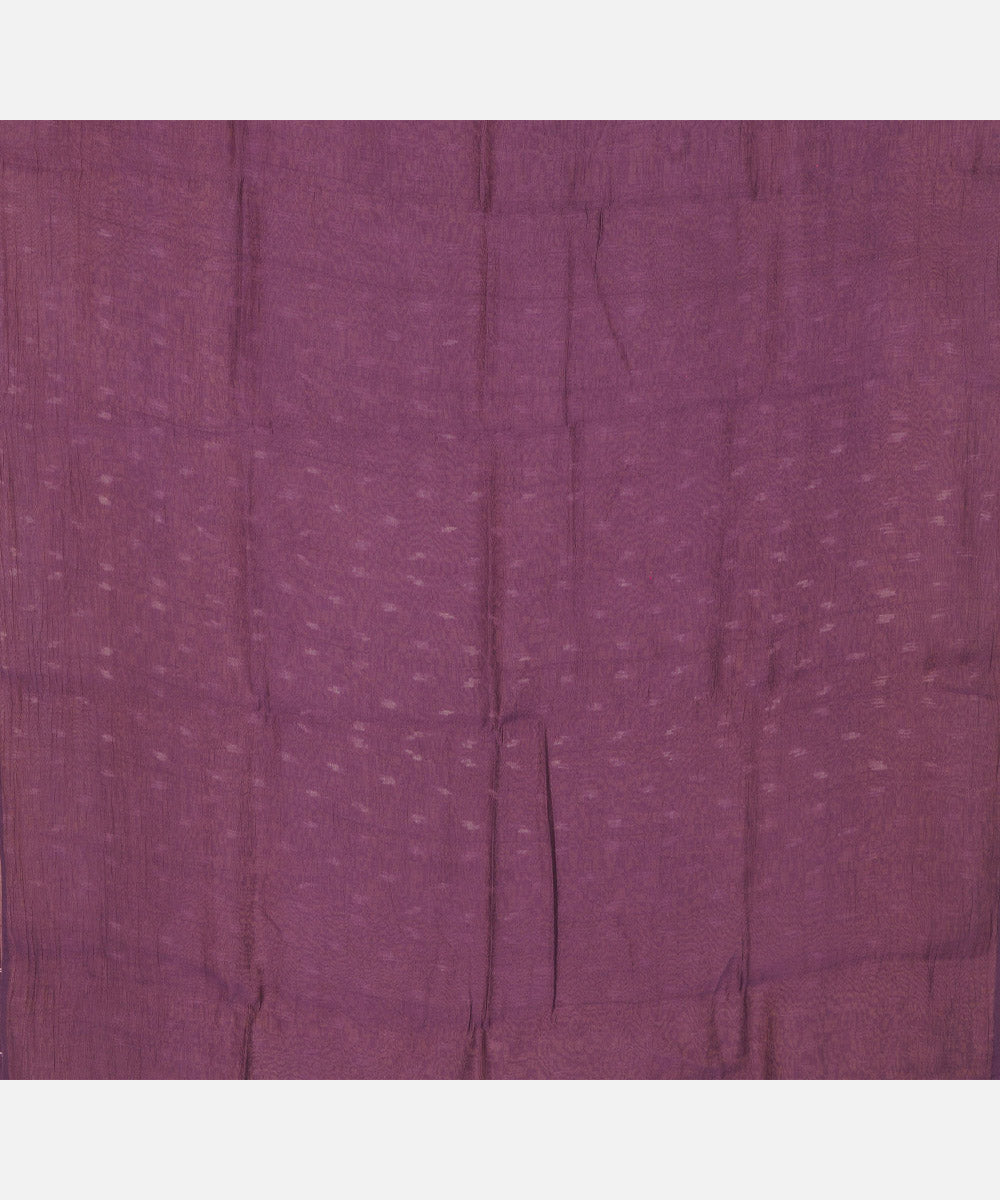 Purple handcrafted cotton silk shibori saree