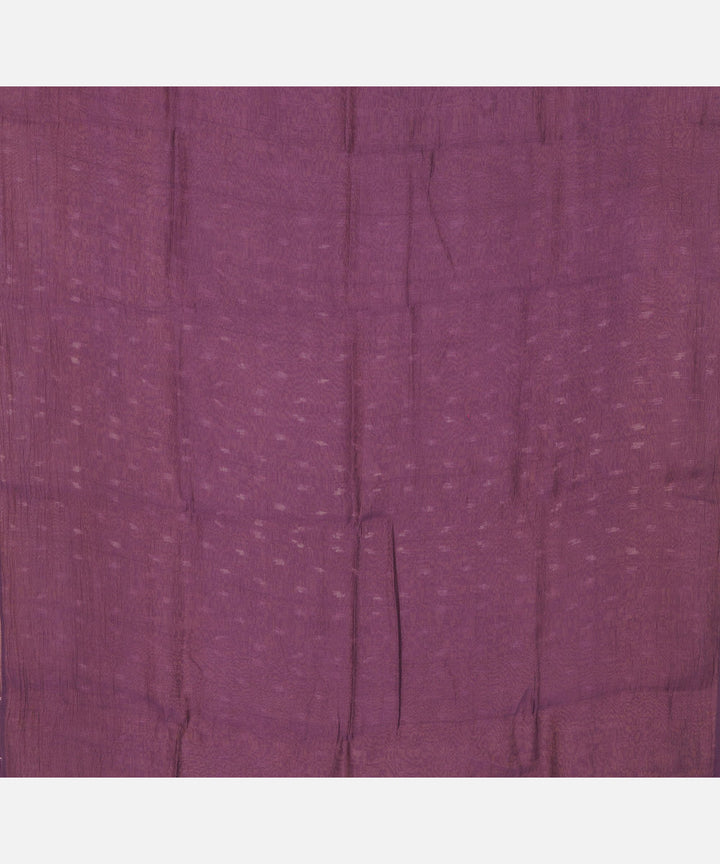 Purple handcrafted cotton silk shibori saree