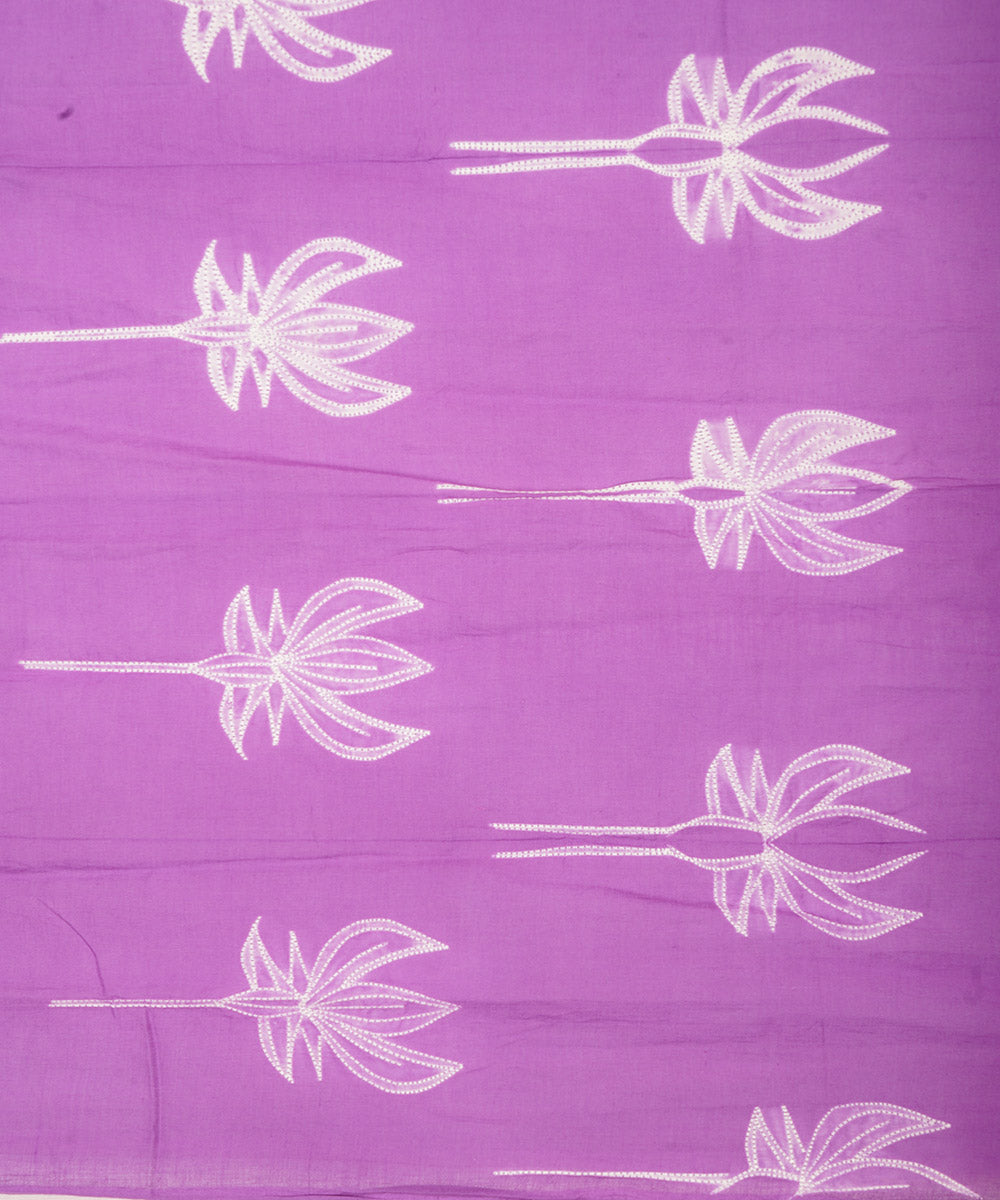 Purple handmade cotton shibori dupatta