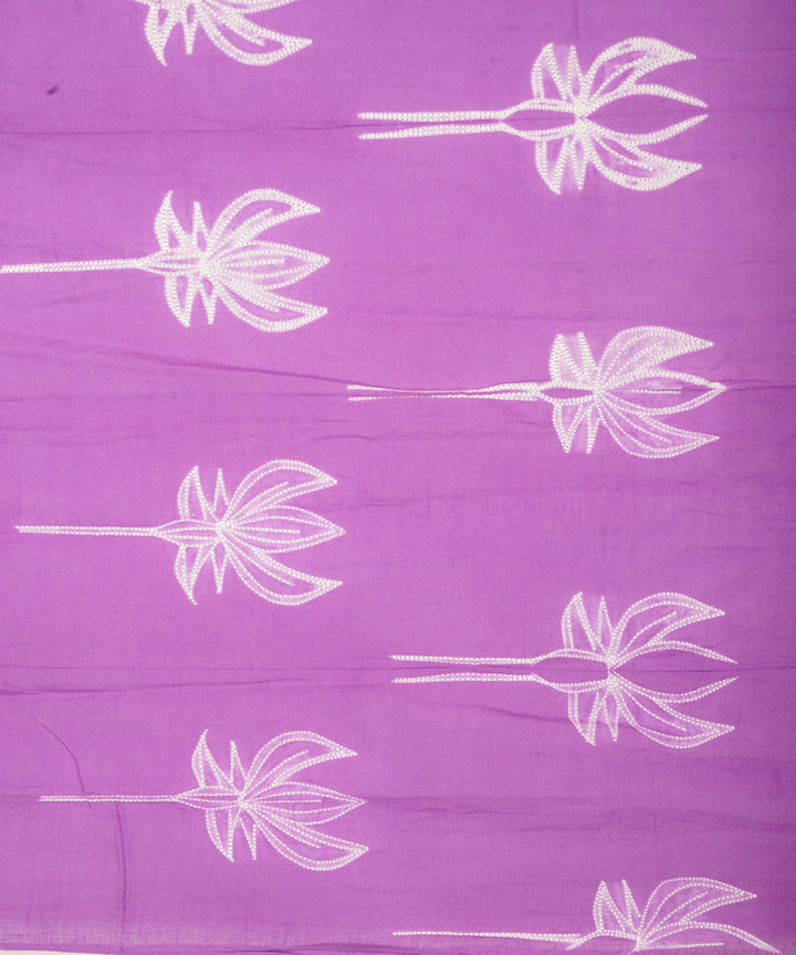 Purple handmade cotton shibori dupatta