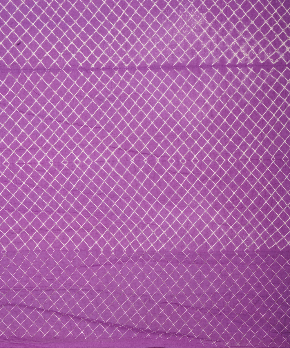 Purple hand crafted cotton shibori dupatta