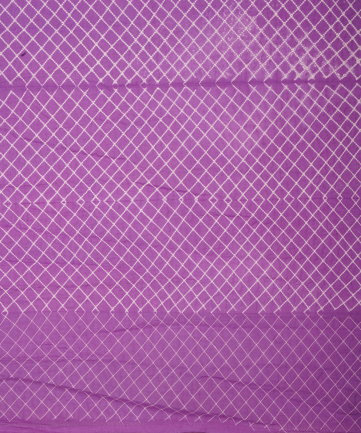 Purple hand crafted cotton shibori dupatta