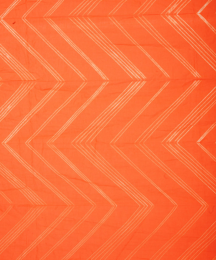 Orange handcrafted cotton shibori dupatta