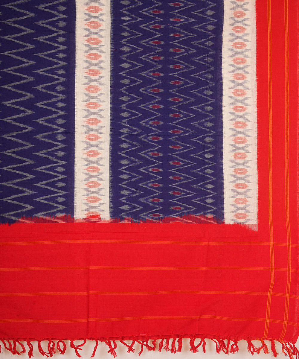 Multicolor handwoven pochampally ikat cotton dupatta