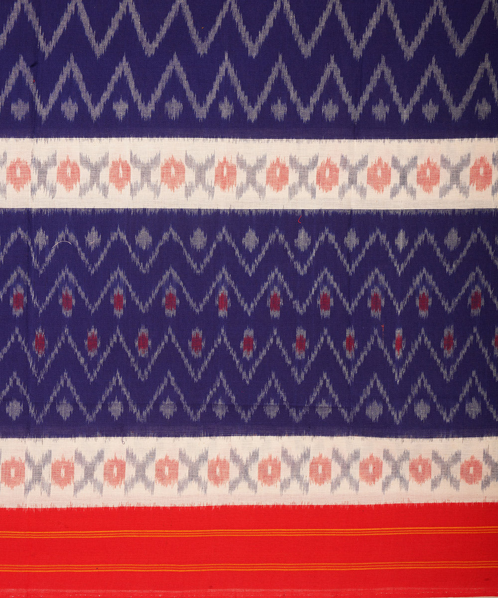 Multicolor handwoven pochampally ikat cotton dupatta