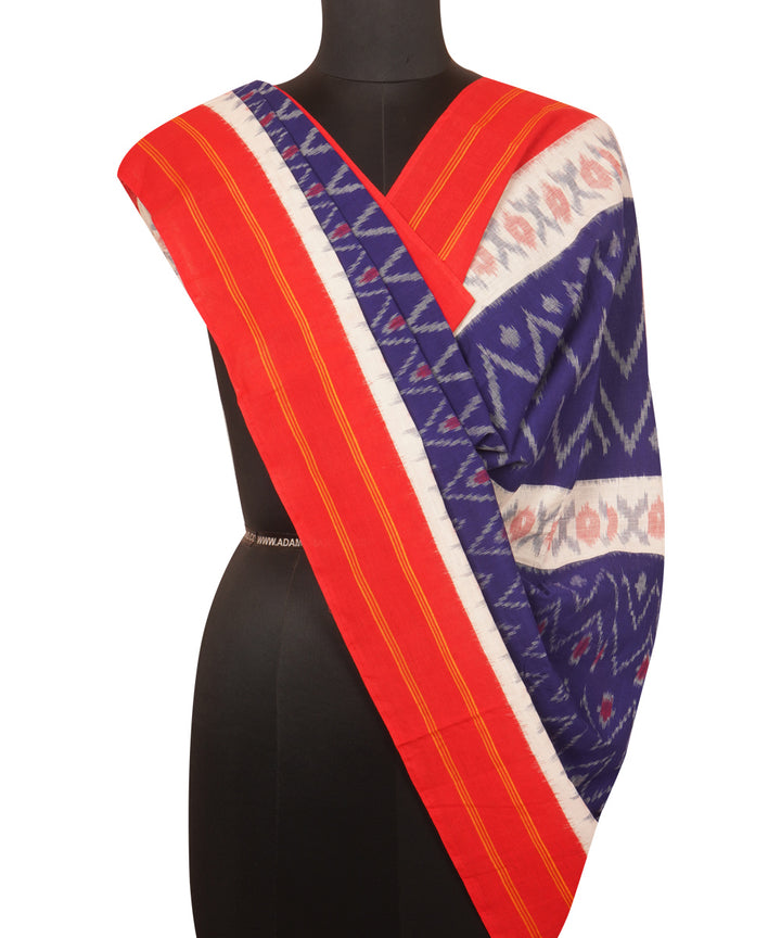 Multicolor handwoven pochampally ikat cotton dupatta