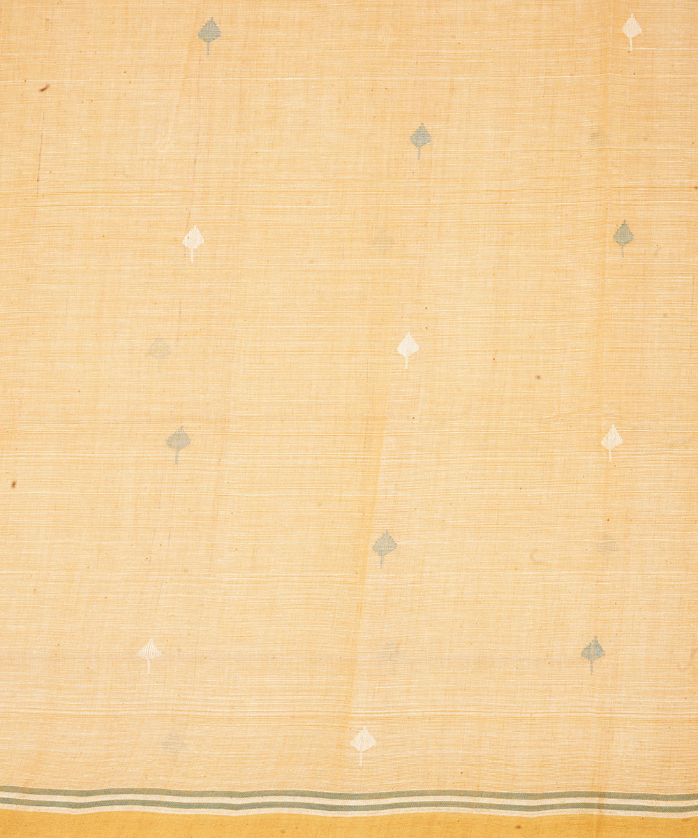 Offwhite natural dye cotton handwoven srikakulam jamdani dupatta