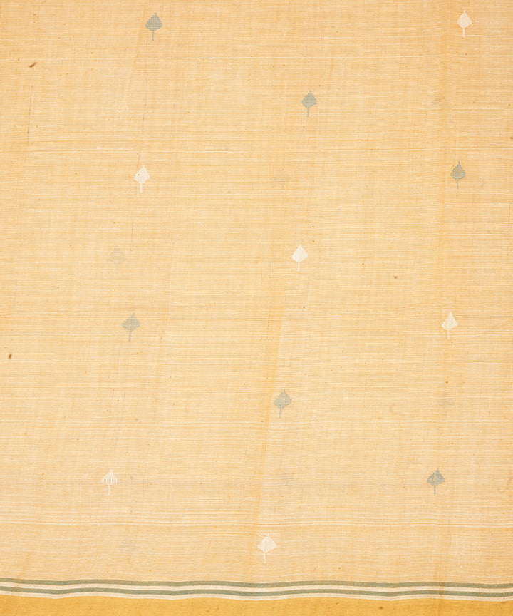 Offwhite natural dye cotton handwoven srikakulam jamdani dupatta