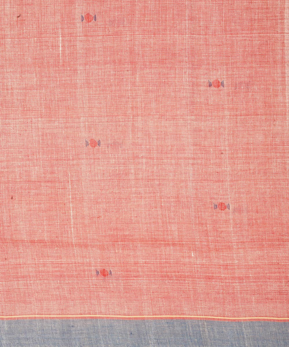 Pink natural dye handwoven srikakulam jamdani cotton dupatta