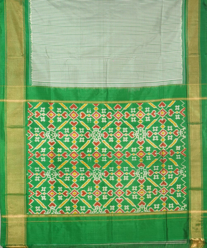 Light green silk handwoven pochampally saree