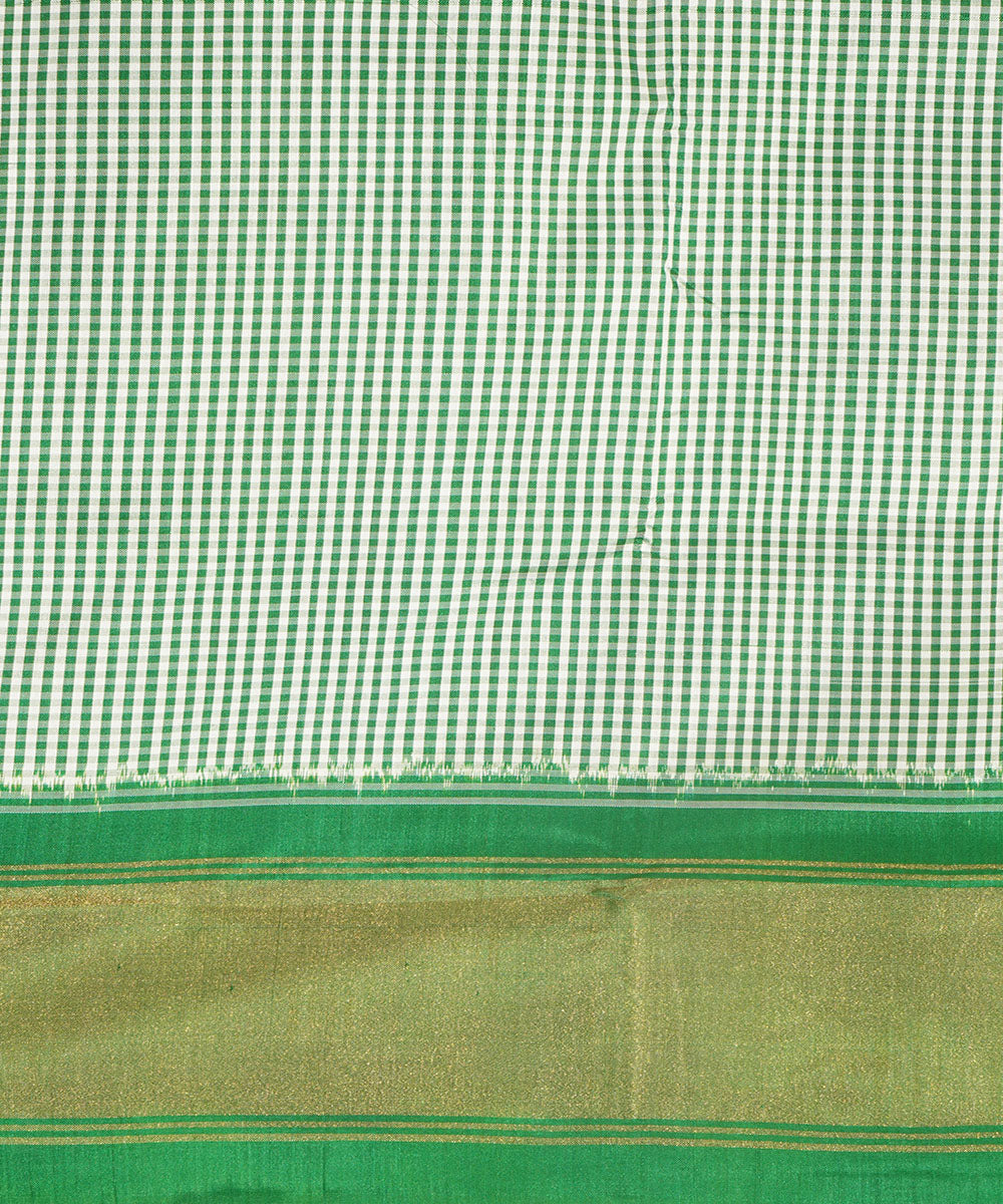 Light green silk handwoven pochampally saree