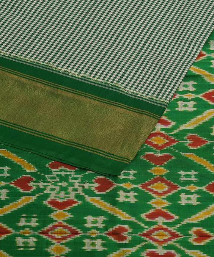 Light green silk handwoven pochampally saree