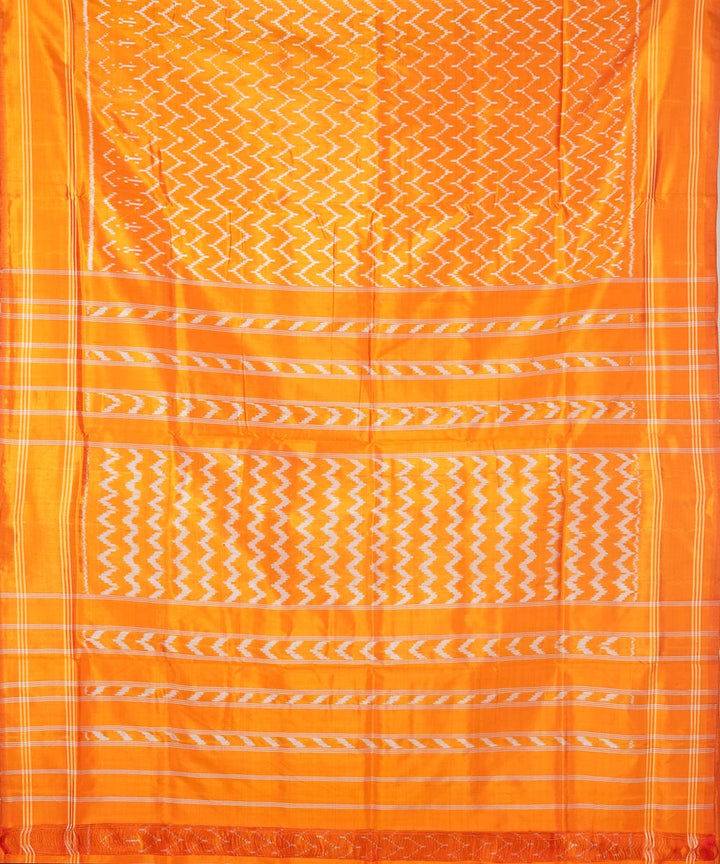 Mustard silk handwoven pochampally saree