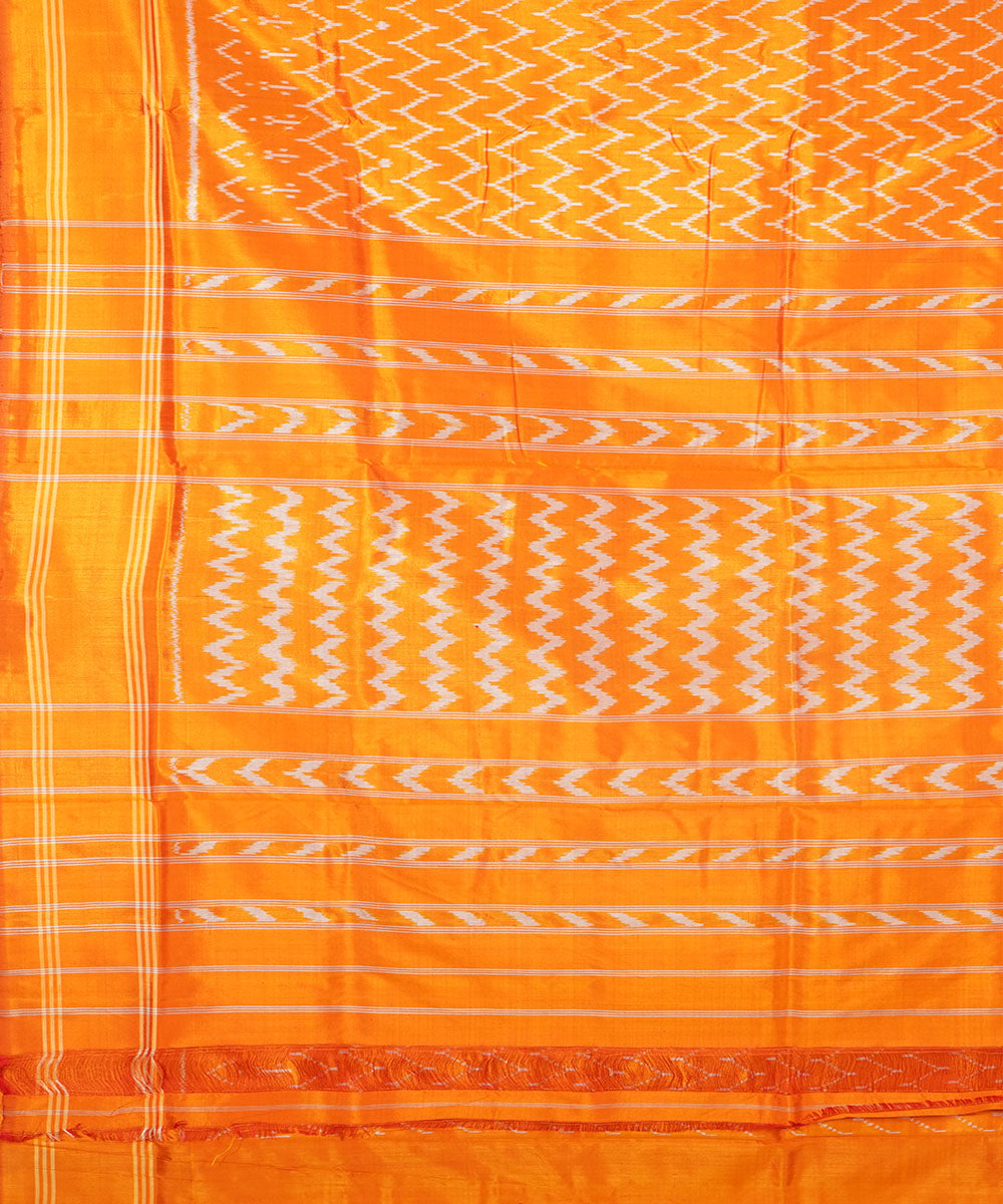 Mustard silk handwoven pochampally saree