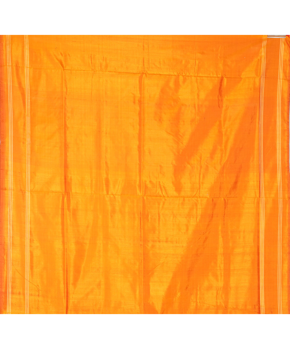 Mustard silk handwoven pochampally saree