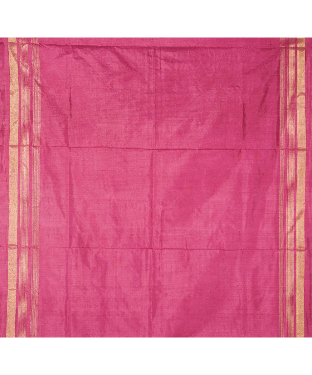 Pink silk handloom pochampally ikat saree