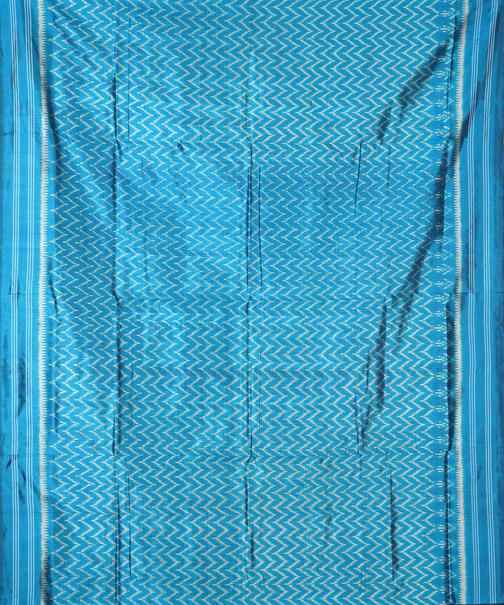 Sky blue silk handwoven pochampally ikat saree