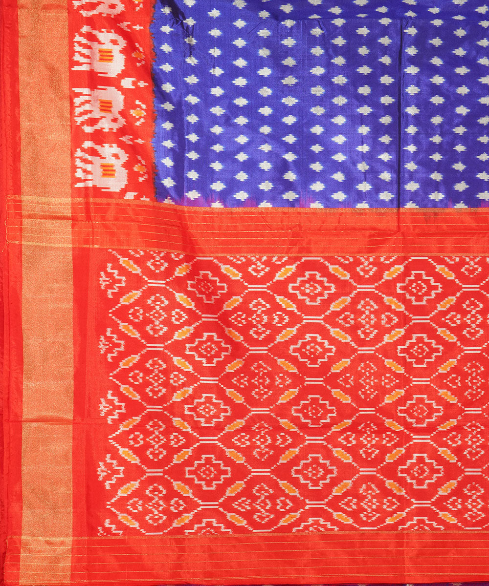 Sky blue pink silk handwoven pochampally ikat saree