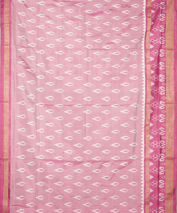 Peach silk handwoven pochampally saree