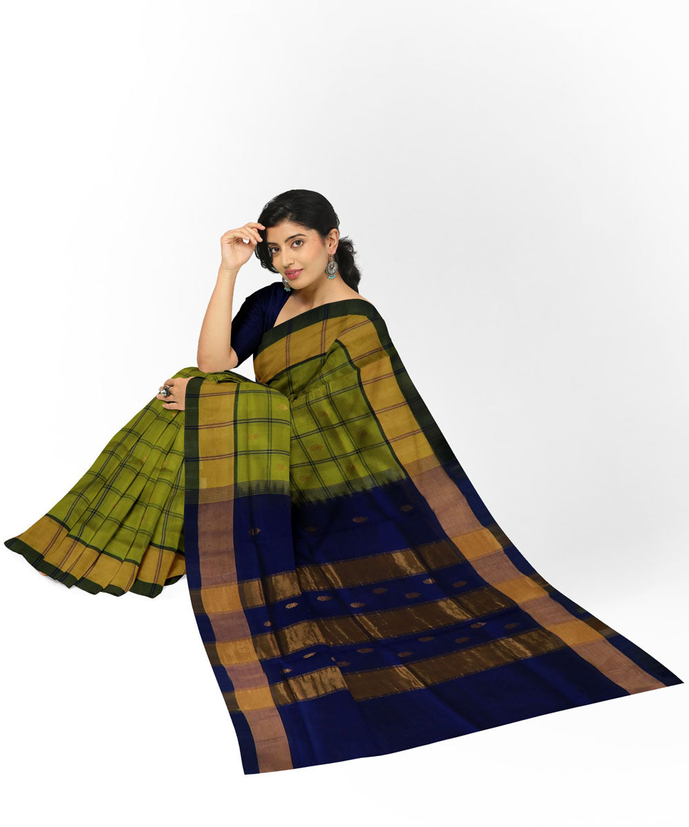 Green blue venkatagiri sico handloom saree
