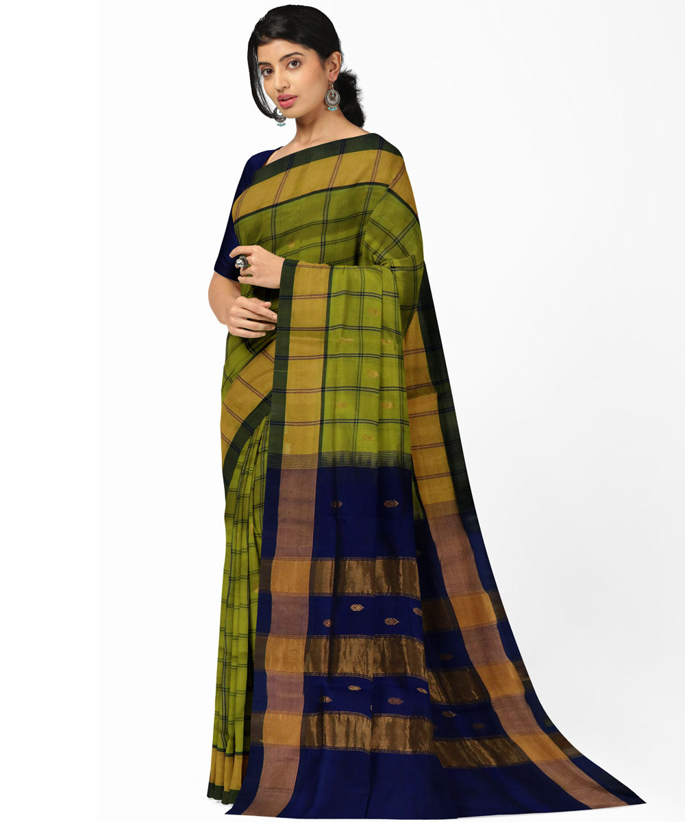 Green blue venkatagiri sico handloom saree