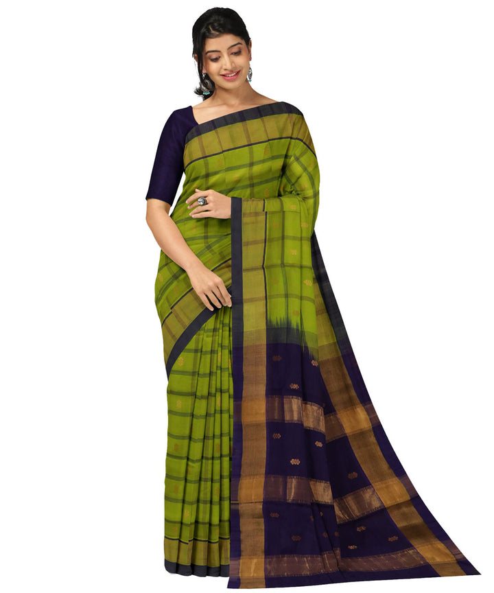 Green blue sico handwoven venkatagiri saree