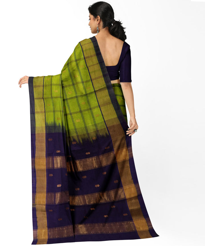 Green blue sico handwoven venkatagiri saree