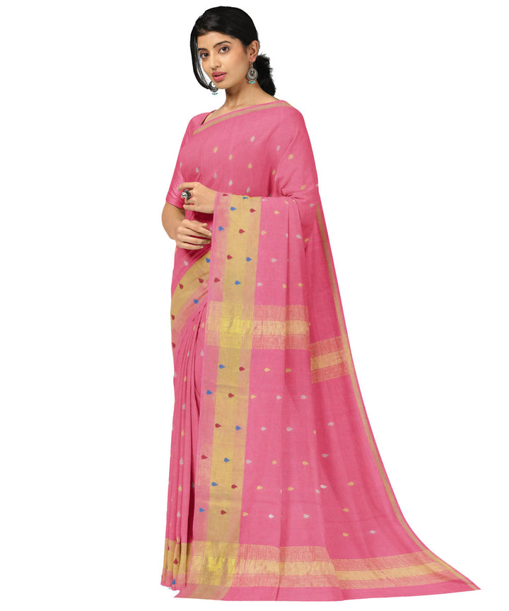 Light pink beige sico handwoven venkatagiri saree