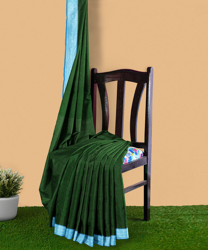 Green blue silk handloom venkatagiri saree