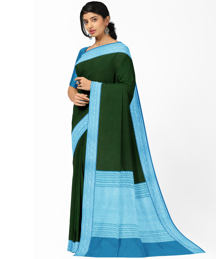 Green blue silk handloom venkatagiri saree