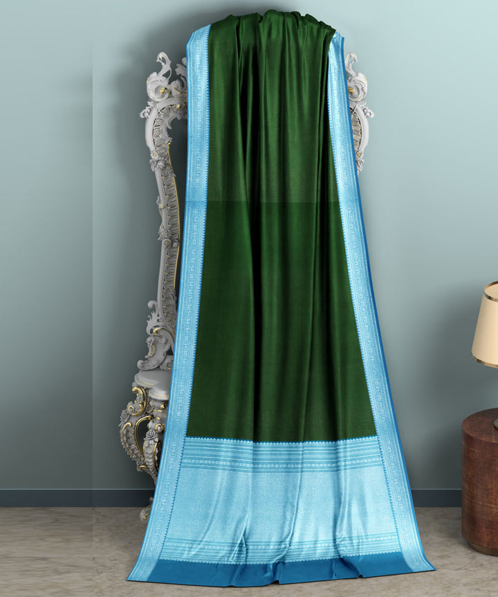 Green blue silk handloom venkatagiri saree