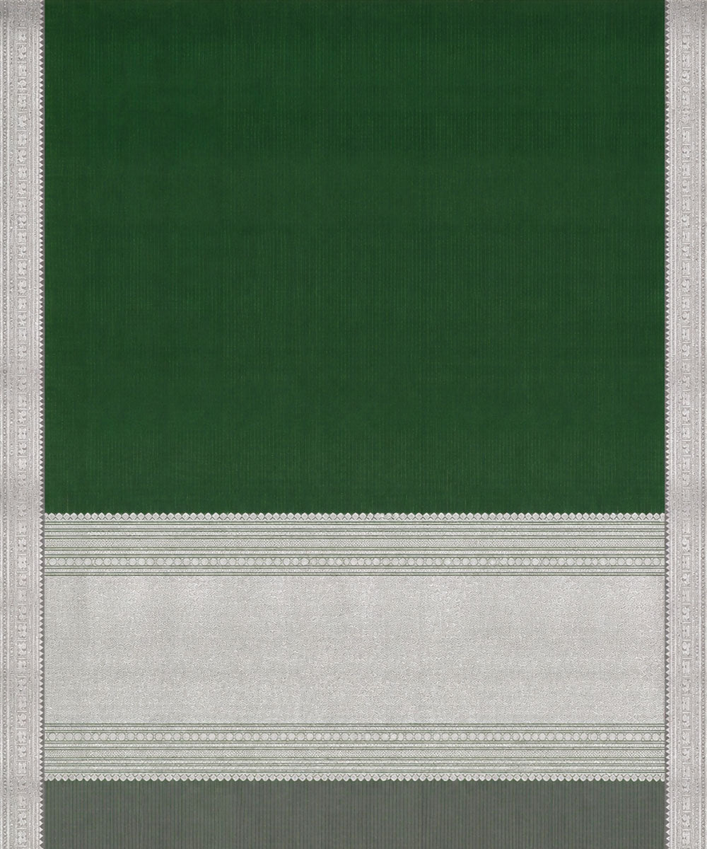 Green white silk handwoven venkatagiri saree