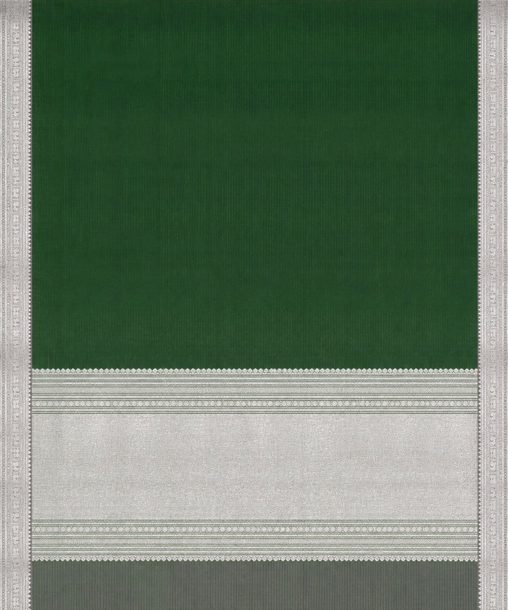 Green white silk handwoven venkatagiri saree