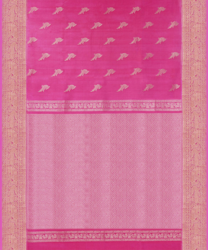 Light pink baby pink silk handwoven venkatagiri saree