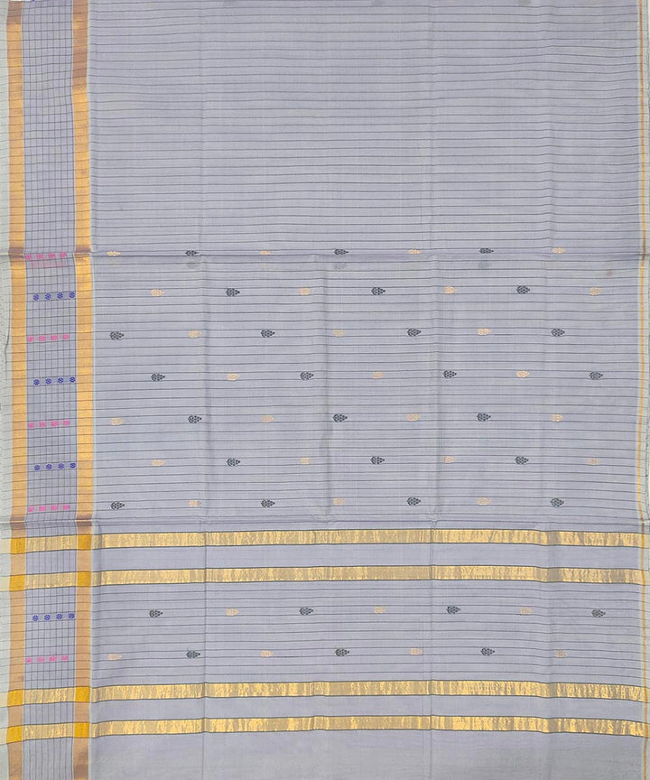 Sky blue handwoven venkatagiri cotton saree