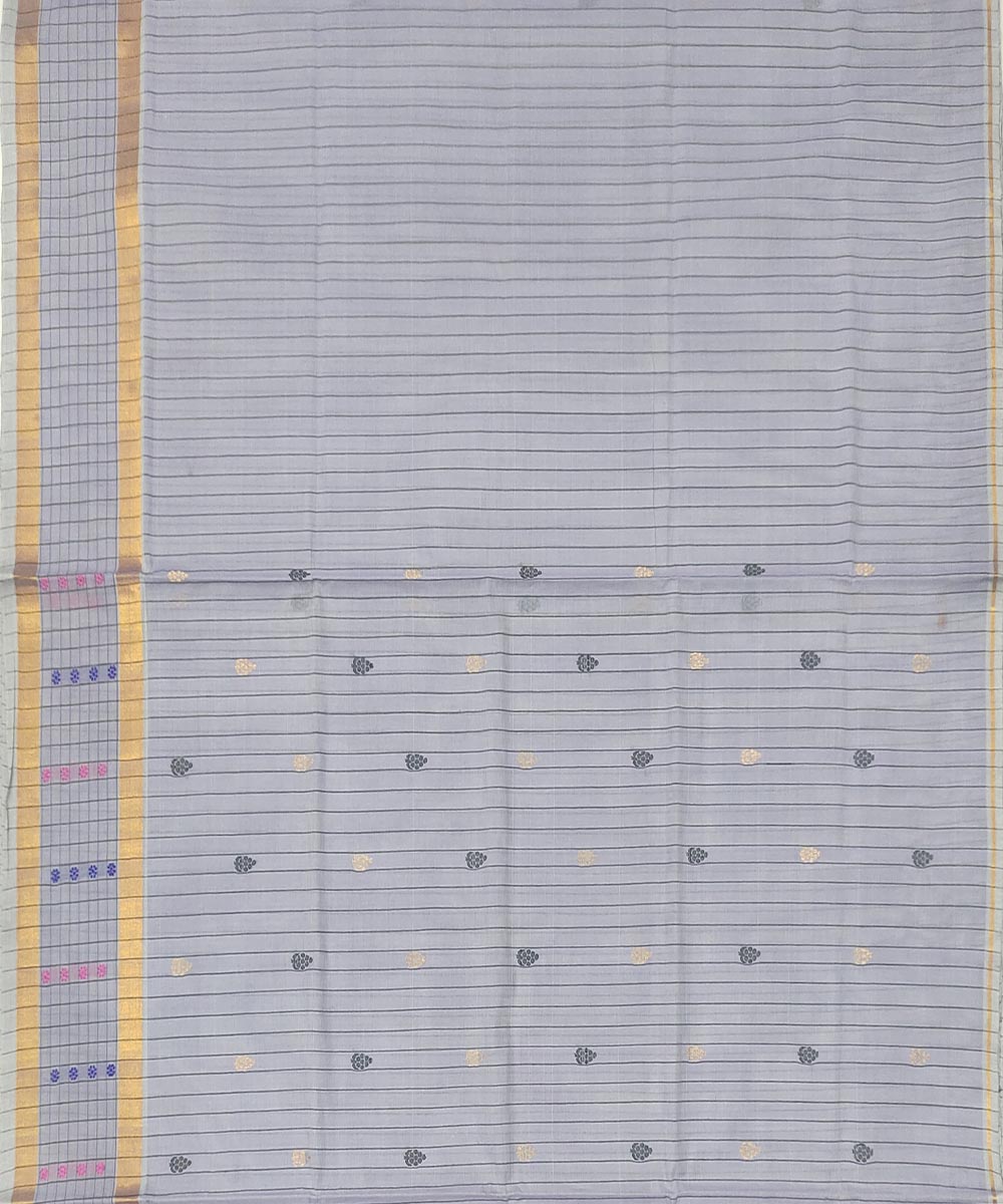 Sky blue handwoven venkatagiri cotton saree
