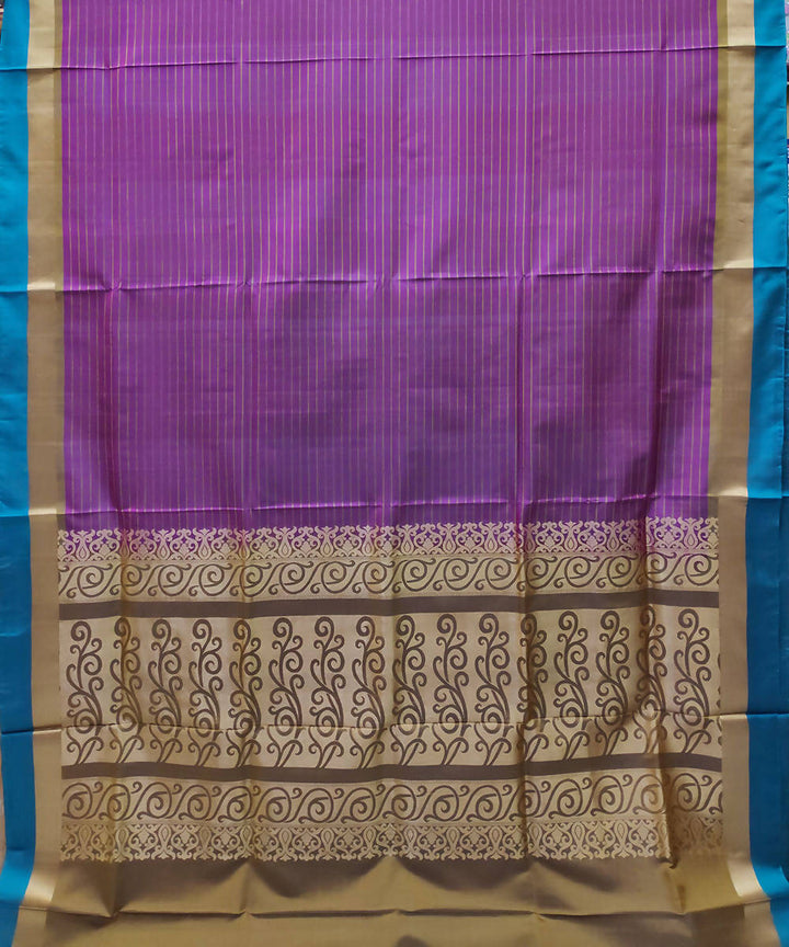 Purple Handwoven Venkatagiri Silk Saree