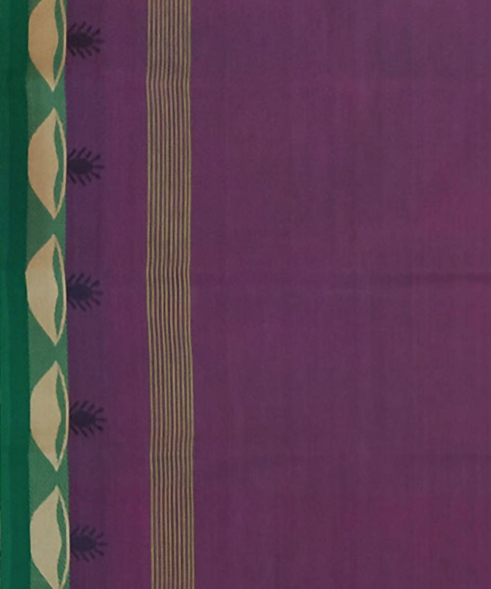 Lavender purple handwoven tamil nadu cotton saree