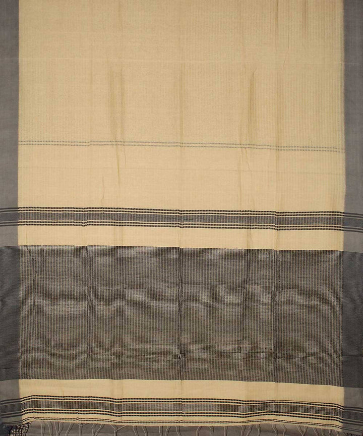 Beige handloom bengal cotton saree