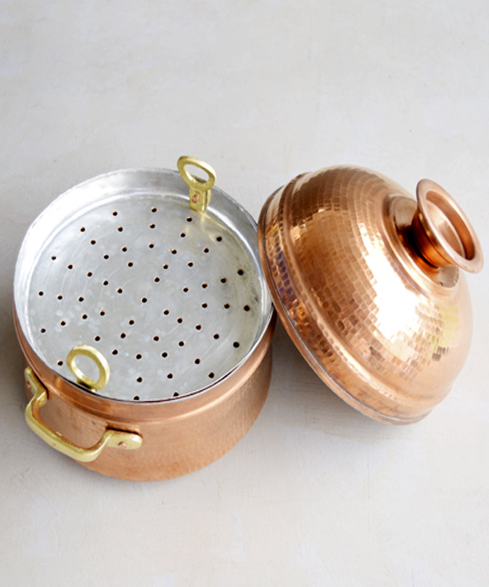 Handmade copper modak steamer