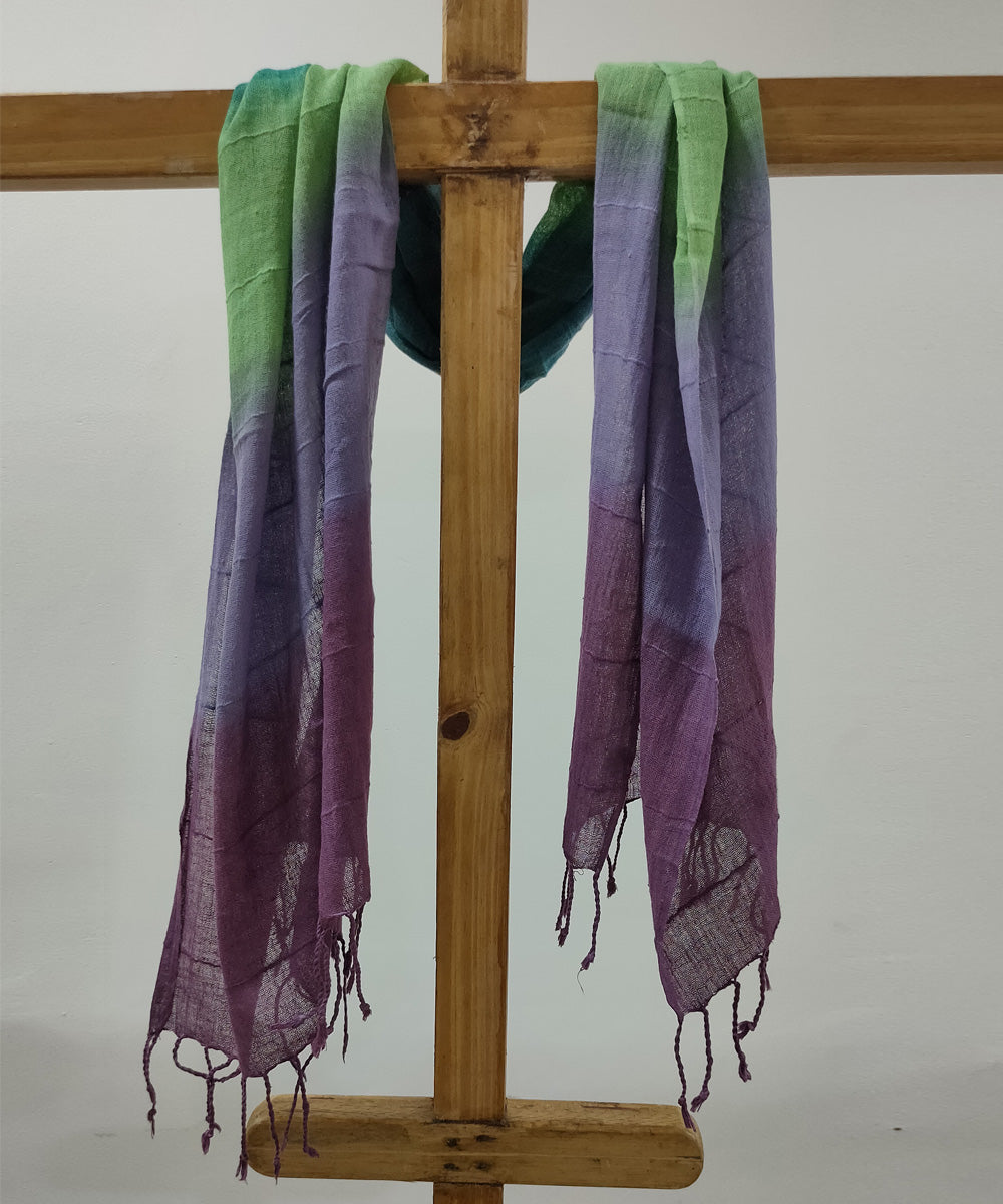 Multicolor handloom cotton assam stole