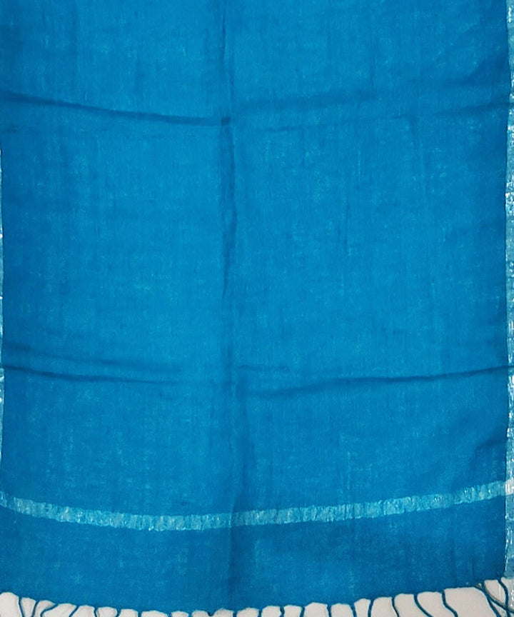 Sky blue handloom cotton assam stole