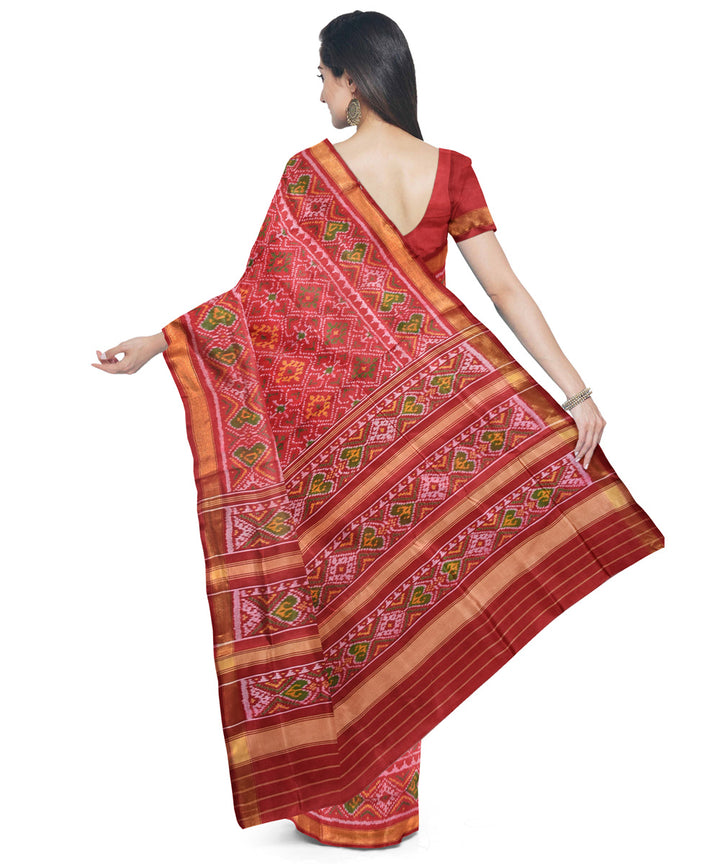 Red silk handwoven patola saree