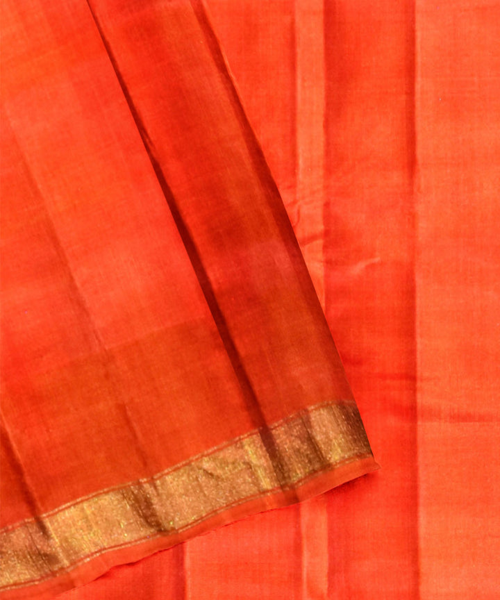 Orange silk handloom patola saree