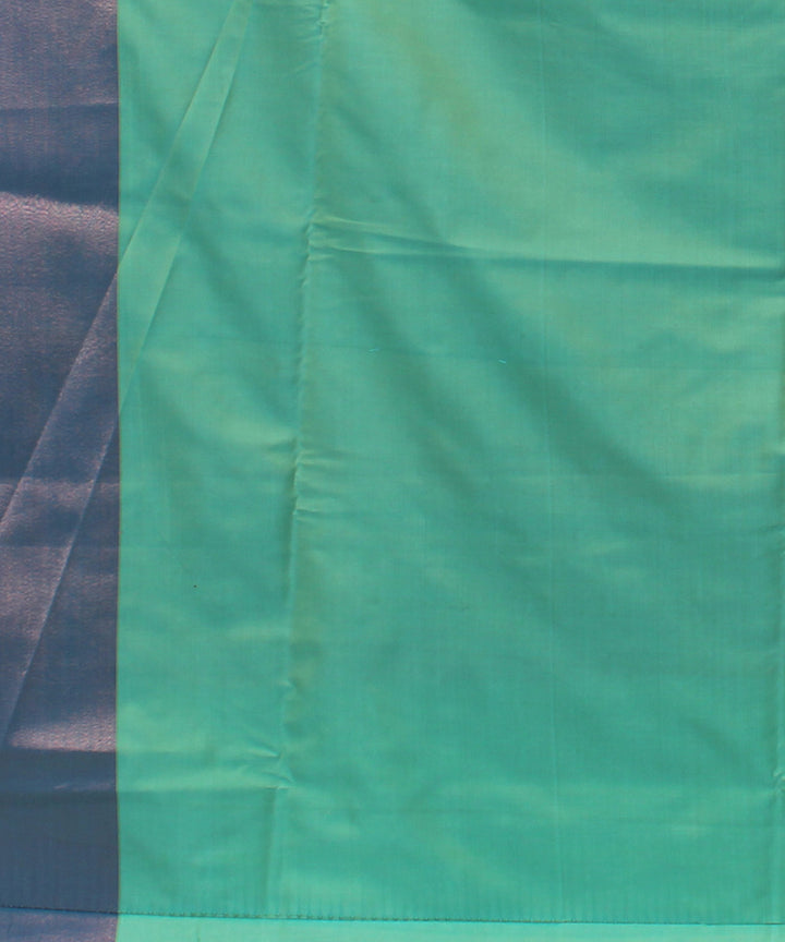 Pink sea blue handwoven Karnataka soft silk saree